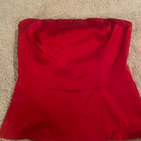 The Limited Strapless Red Satin Corset/Bustier style peplum top
Size medium - Picture 2 of 6